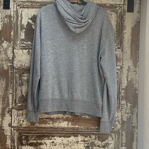 J. Crew Vintage Fleece Hoodie, Grey, Size L - Picture 3 of 4